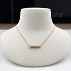 Gold Bar Diamond Necklace | Minimalist Pendant