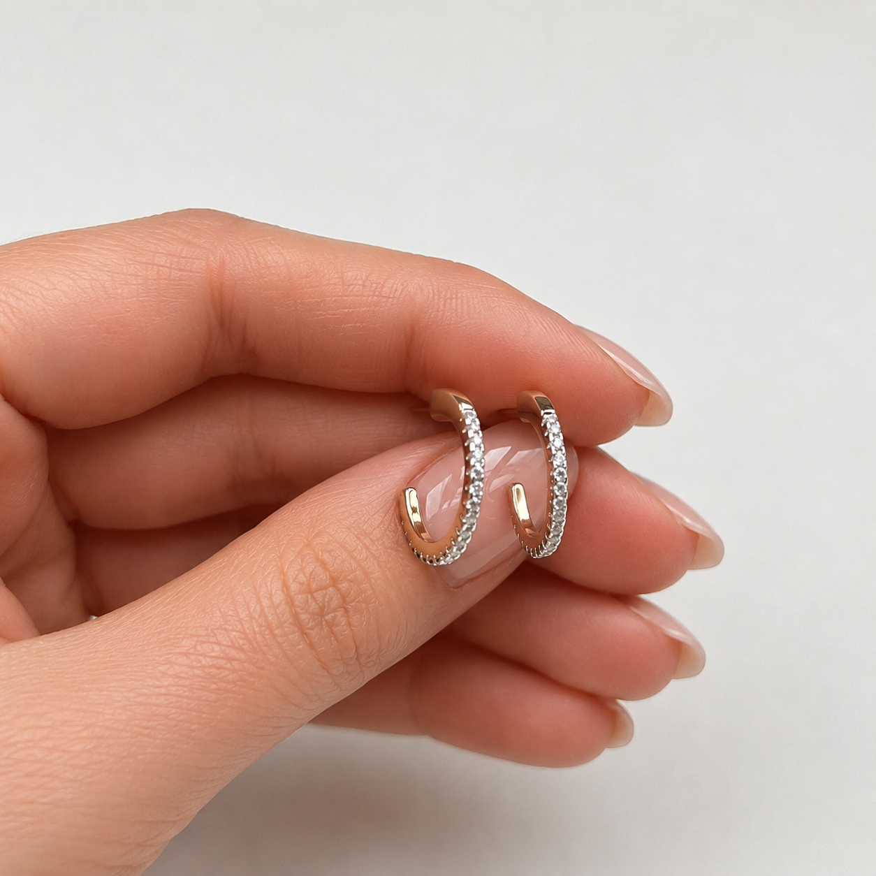 Pavé Hoop Earrings