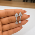 Crystal Blossom Drop Earrings