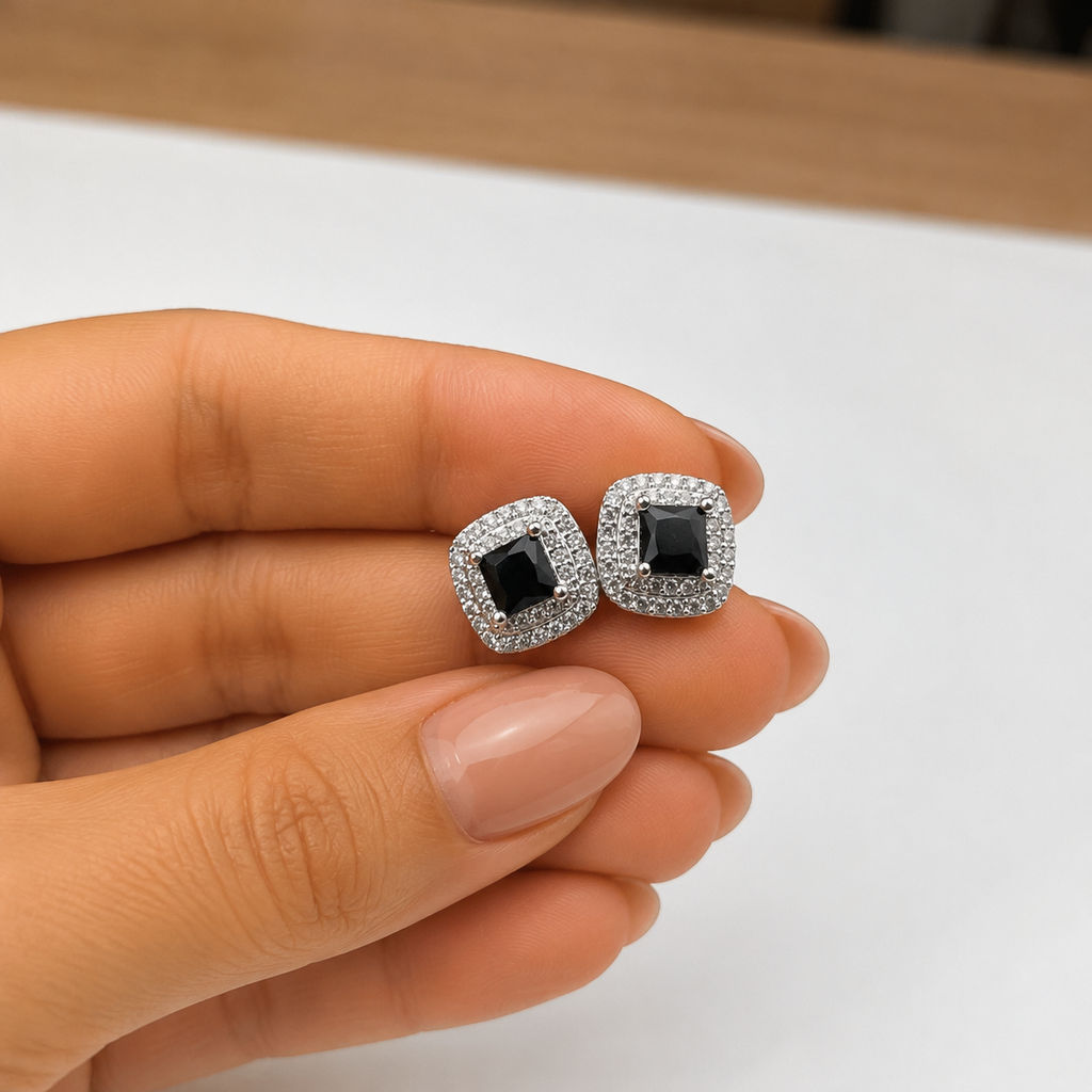 Midnight Elegance Stud Earrings