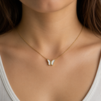 Gold Butterfly Necklace | Minimalist Pendant