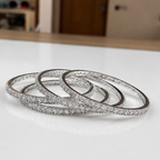 Crystal Embellished Bangle Set