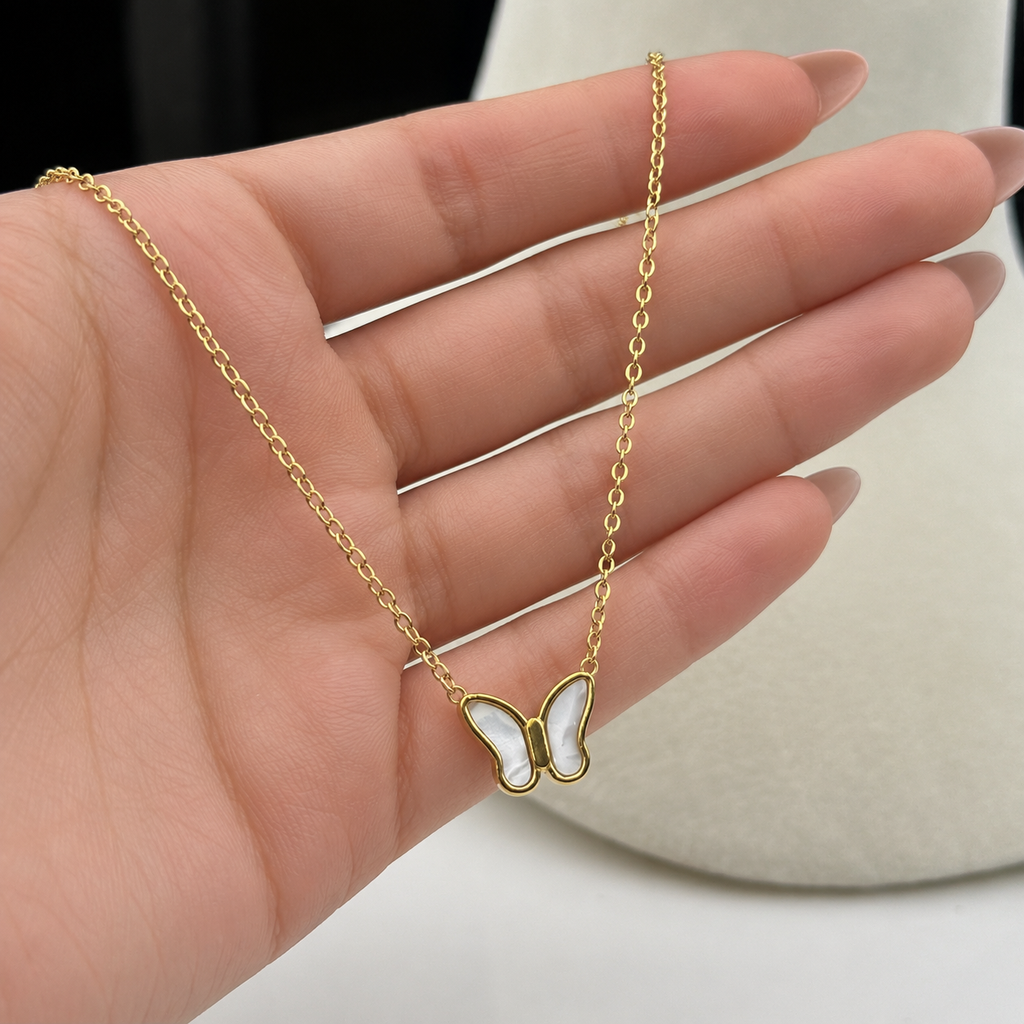 Gold Butterfly Necklace | Minimalist Pendant